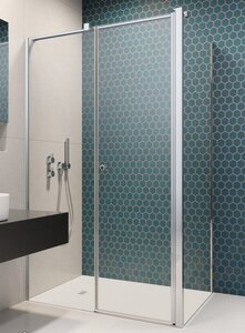 Изображение товара Душевая дверь Radaway EOS II KDS 90/L, 90 х 195 см, с неподвижной частью, стекло прозрачное, профиль хром, левая, 13799481-01L