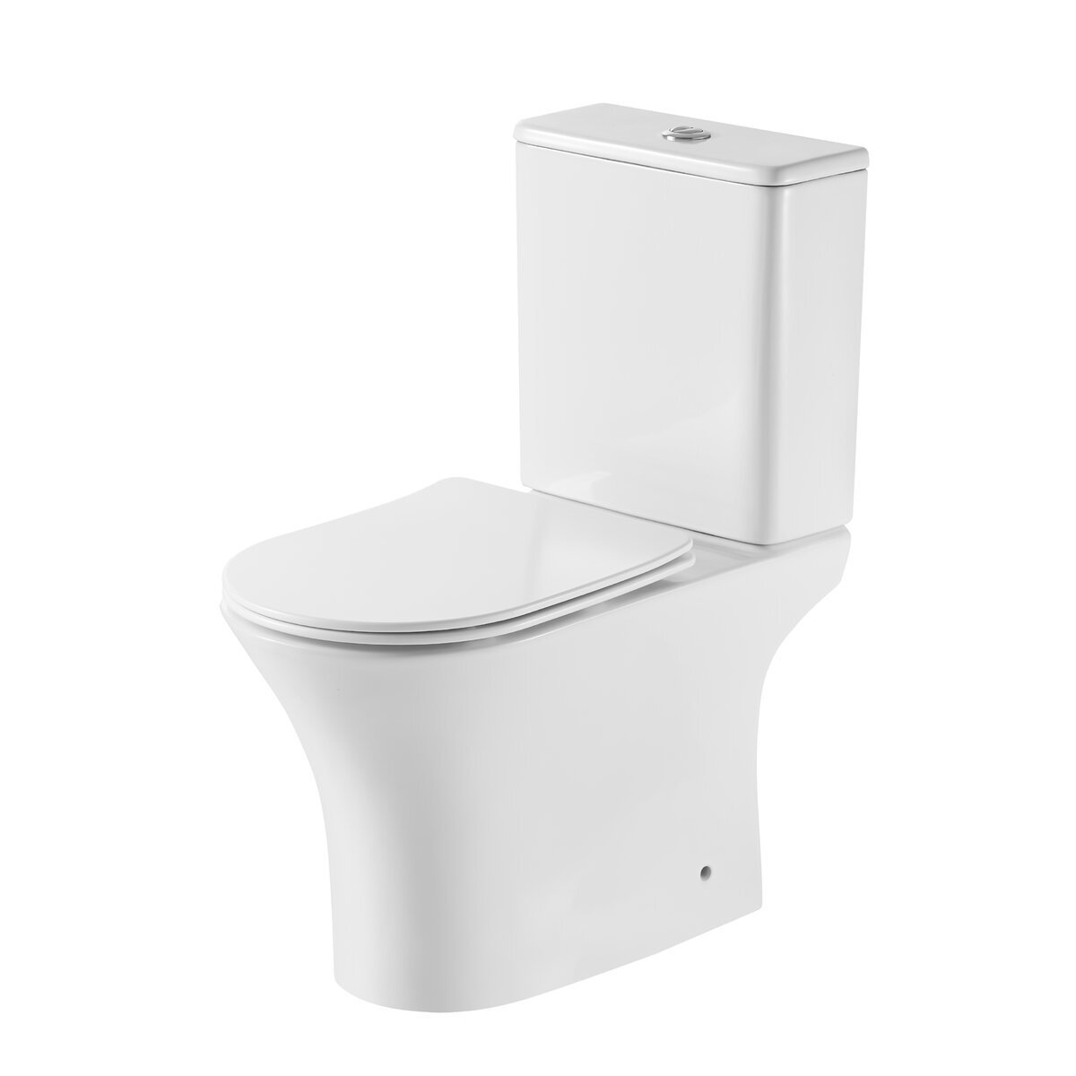 Изображение товара Напольный унитаз-компакт Grossman Classic GR-4465SQ-K26, смыв торнадо, безободковый, сиденье с микролифтом тонкое, белый