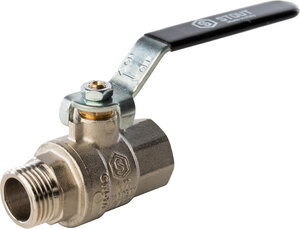 Изображение товара Шаровый кран Stout SVB 0003 1/2 нар-вн полнопроходной с ручкой рычаг