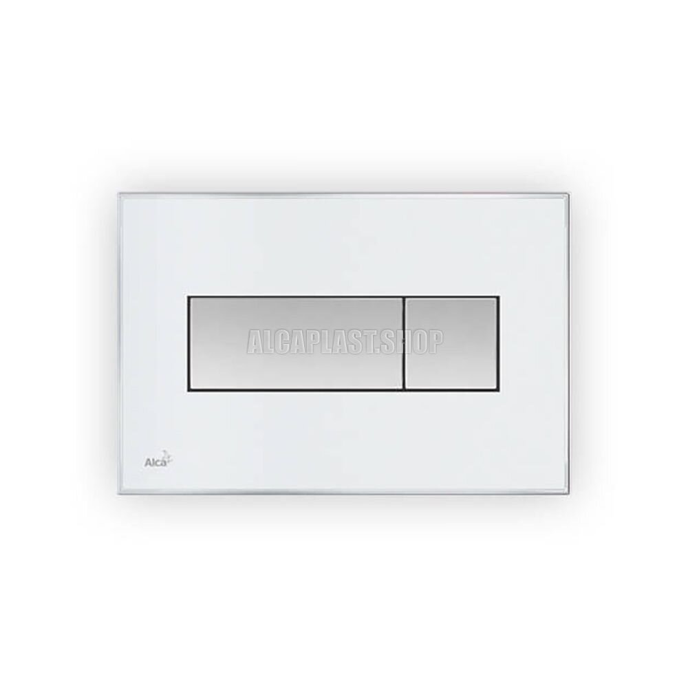 Изображение товара Кнопка управления AlcaPlast M1470-AEZ110 с цветной пластиной, светящаяся кнопка белая, свет белый