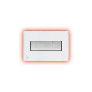 Изображение товара Кнопка управления AlcaPlast M1470-AEZ113 с цветной пластиной, светящаяся кнопка белая, свет красный