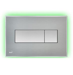 Изображение товара Кнопка управления AlcaPlast M1471-AEZ112 светящаяся для унитаза нержавеющая сталь