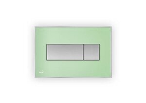 Изображение товара Кнопка управления AlcaPlast M1472 - AEZ110 с цветной пластиной, светящаяся кнопка зеленая, свет белый