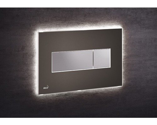 Изображение товара Кнопка управления AlcaPlast M1473 - AEZ110 с цветной пластиной, светящаяся кнопка коричневая, свет белый