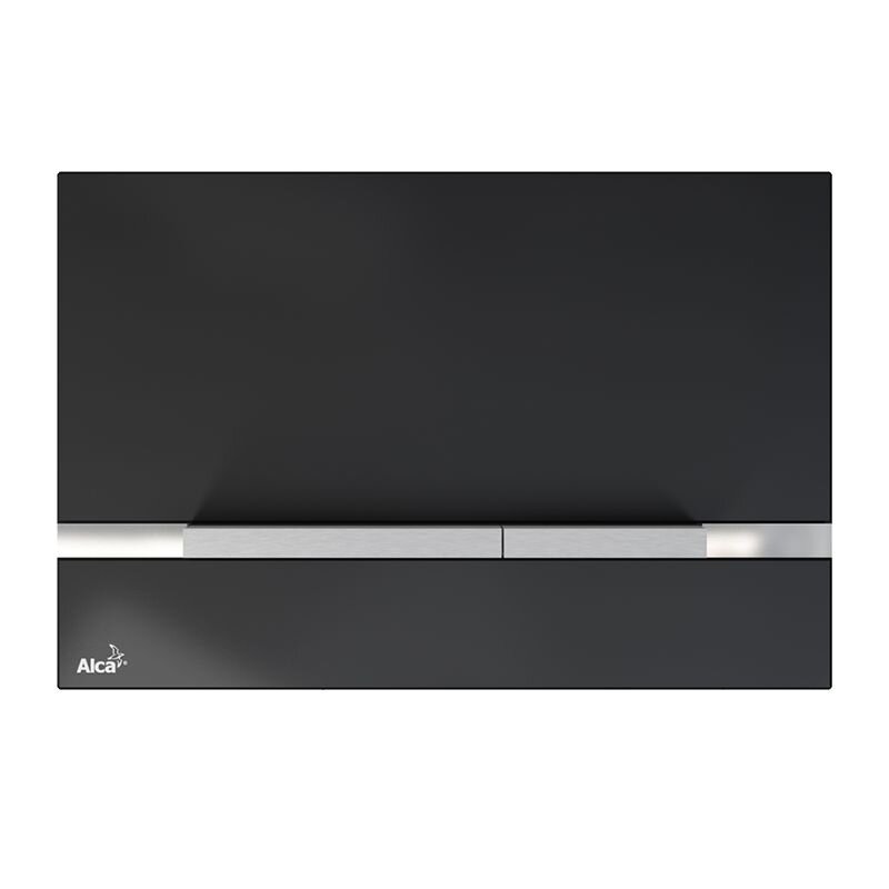 Изображение товара Стеклянная кнопка управления AlcaPlast STRIPE-GL1204 для скрытых систем инсталляции, черный