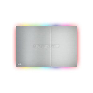 Изображение товара Кнопка управления AlcaPlast AIR LIGHT R с подсветкой, металл–матовый цвет радуга