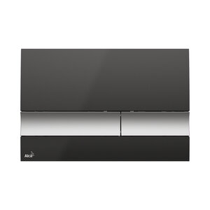 Изображение товара Кнопка управления AlcaPlast M1728-2, черный/хром матовый