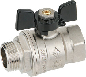 Изображение товара Шаровый кран Bugatti New Jersey 917 1/2 нар-вн, бабочка (9170004)