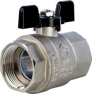 Изображение товара Шаровый кран Stout SVB-0002 1 1/4 вн-вн, полнопроходной, ручка бабочка (SVB-0002-000032)