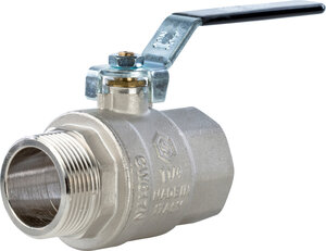 Изображение товара Шаровый кран Stout SVB-0003 1 1/4 нар-вн, полнопроходной, ручка рычаг