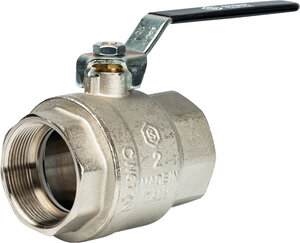 Изображение товара Шаровый кран Stout SVB-0001 2 вн-вн, полнопроходной, ручка рычаг