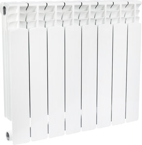 Изображение товара Радиатор биметаллический Stout Space SRB-0310-050008 8 секций, боковое подключение, SRB-0310-050008