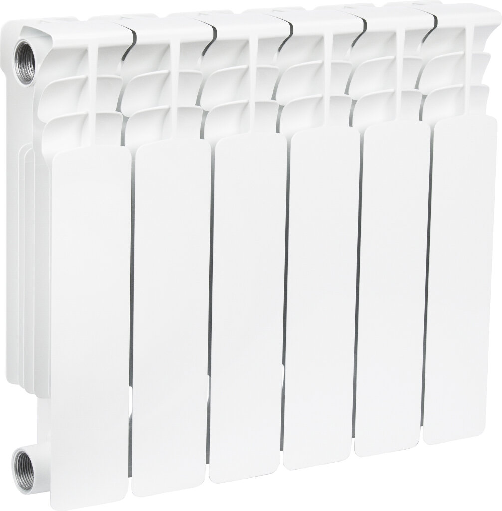 Изображение товара Радиатор биметаллический Stout Space SRB-0310-035006 6 секций, боковое подключение, SRB-0310-035006