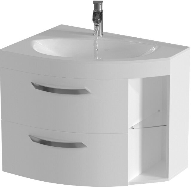 Изображение товара Тумба под раковину De Aqua Трио Люкс-80 New с подсветкой и двумя ящиками