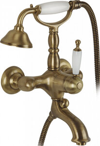 Изображение товара Смеситель для ванны с душа Bugnatese Oxford 6302BR, с гарнитуром, бронза