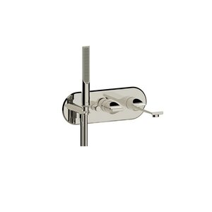 Изображение товара Смеситель для ванны и душа Bossini Apice Z00555.094, с душевым гарнитуром, никель шлифованный