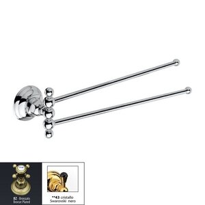 Изображение товара Полотенцедержатель Nicolazzi Classico Cristallo Nero 1482BZ43 бронза/черный, 41.4 см
