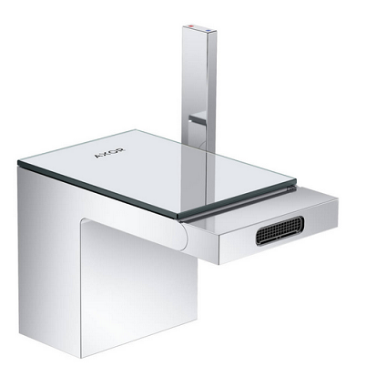 Изображение товара Смеситель для биде Axor MyEdition, 47210000, с донным клапаном, хром/зеркальное стекло