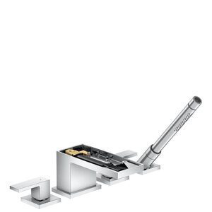 Изображение товара Смеситель для ванны и душа Axor MyEdition, 47432000, с душевым гарнитуром, с монтаж на борт ванны, хром, без панели