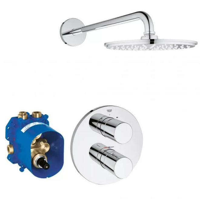 Изображение товара Душевая система Grohe Grohtherm 3000 Cosmopolitan 26262000, термостатическая, хром Изображение товара Душевая система Grohe Grohtherm 3000 Cosmopolitan 26262000, термостатическая, хром