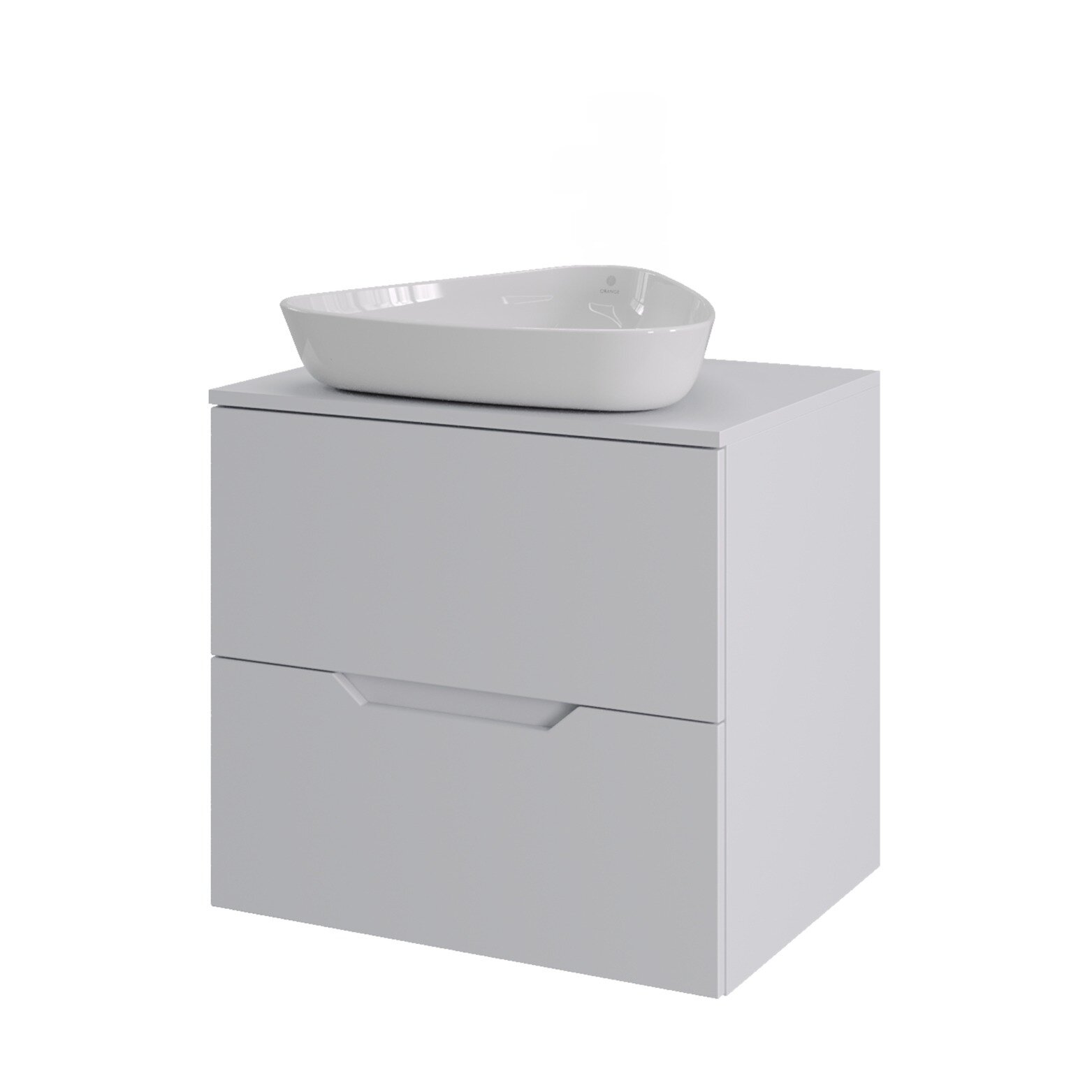 Изображение товара Тумба c раковиной Agger Свит SWE600ETWH-ST-7500W, 60 см, подвесная, столешница МДФ, цвет белый матовый