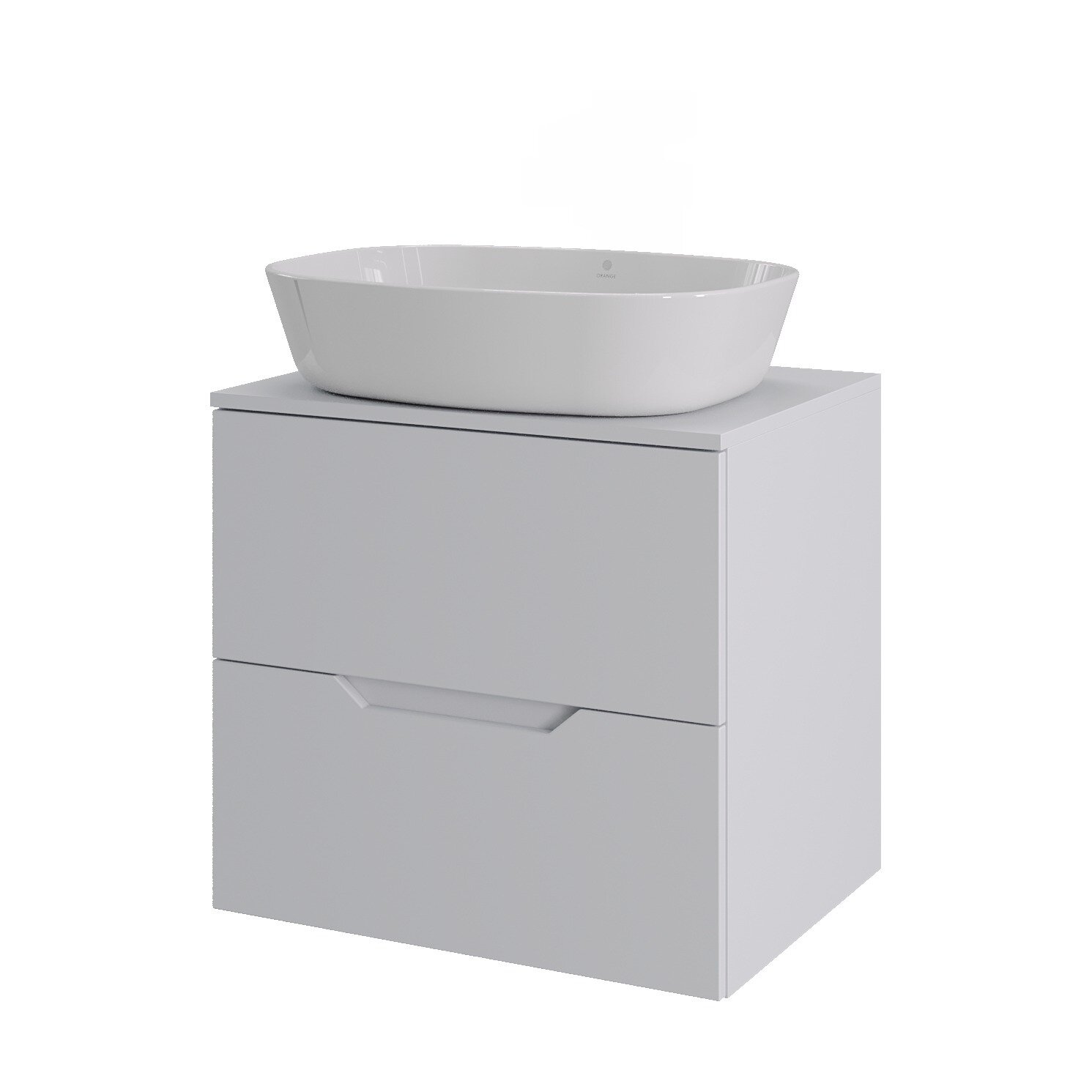 Изображение товара Тумба c раковиной Agger Свит SWE600ETWH-ST-8500W, 60 см, подвесная, столешница МДФ, цвет белый матовый