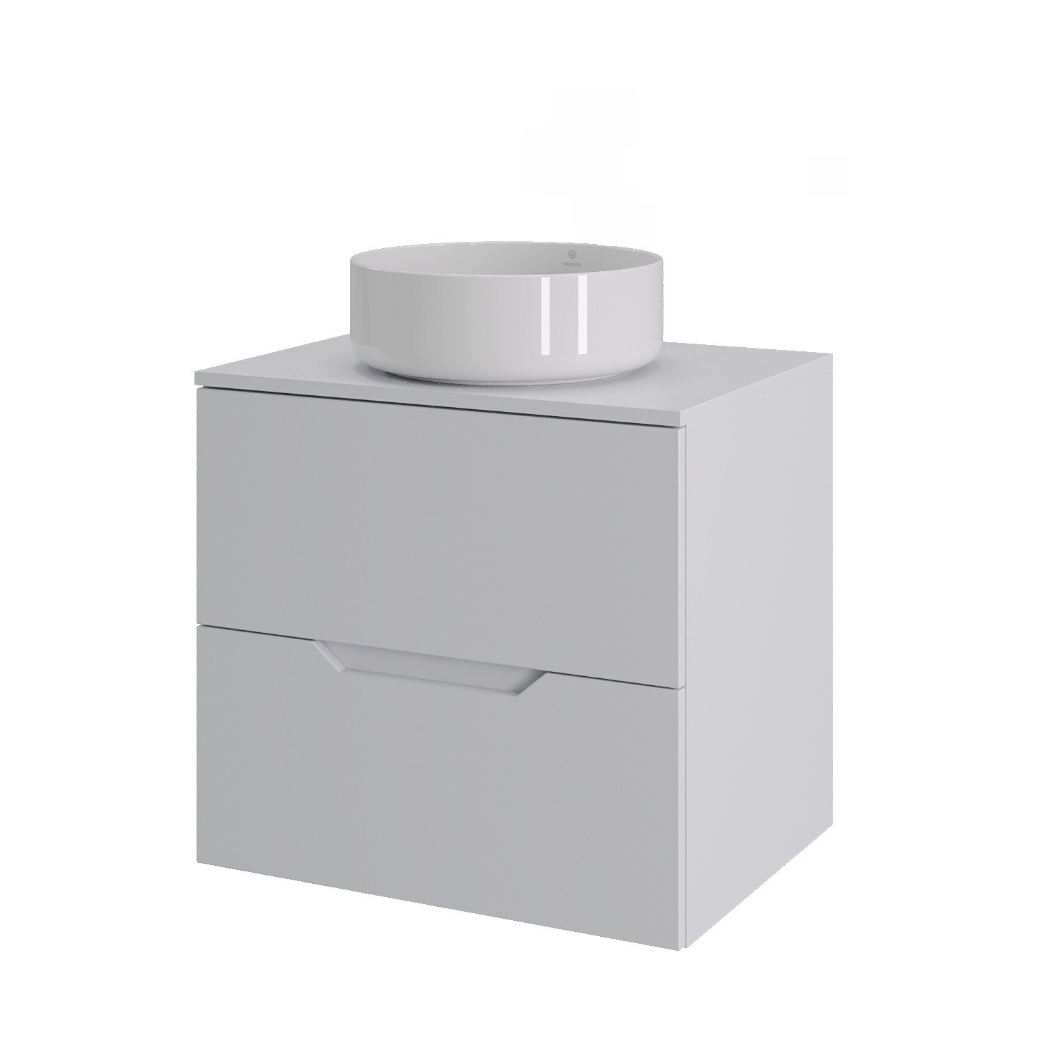 Изображение товара Тумба c раковиной Agger Свит SWE600ETWH-ST-9360W, 60 см, подвесная, столешница МДФ, цвет белый матовый
