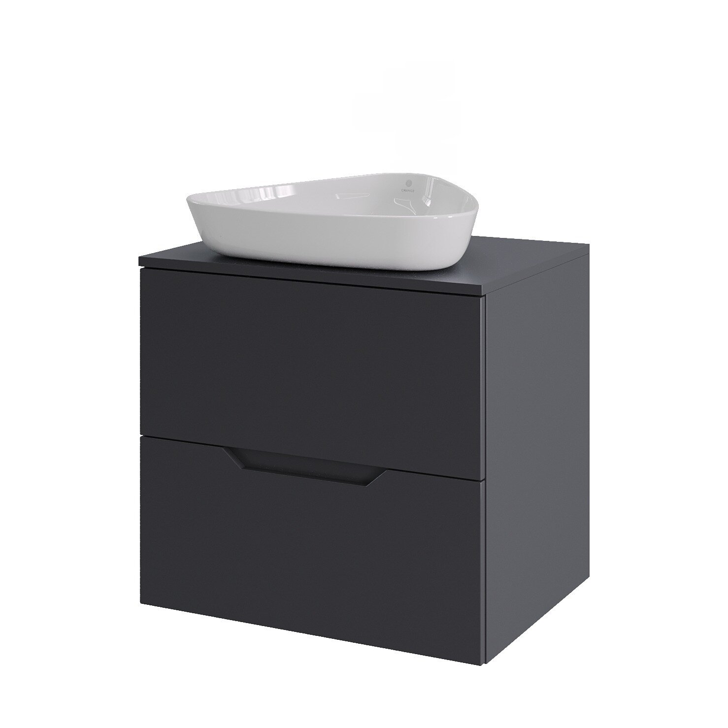 Изображение товара Тумба c раковиной Agger Свит SWE600ETGR-ST-7500W, 60 см, подвесная, столешница МДФ, цвет графит матовый