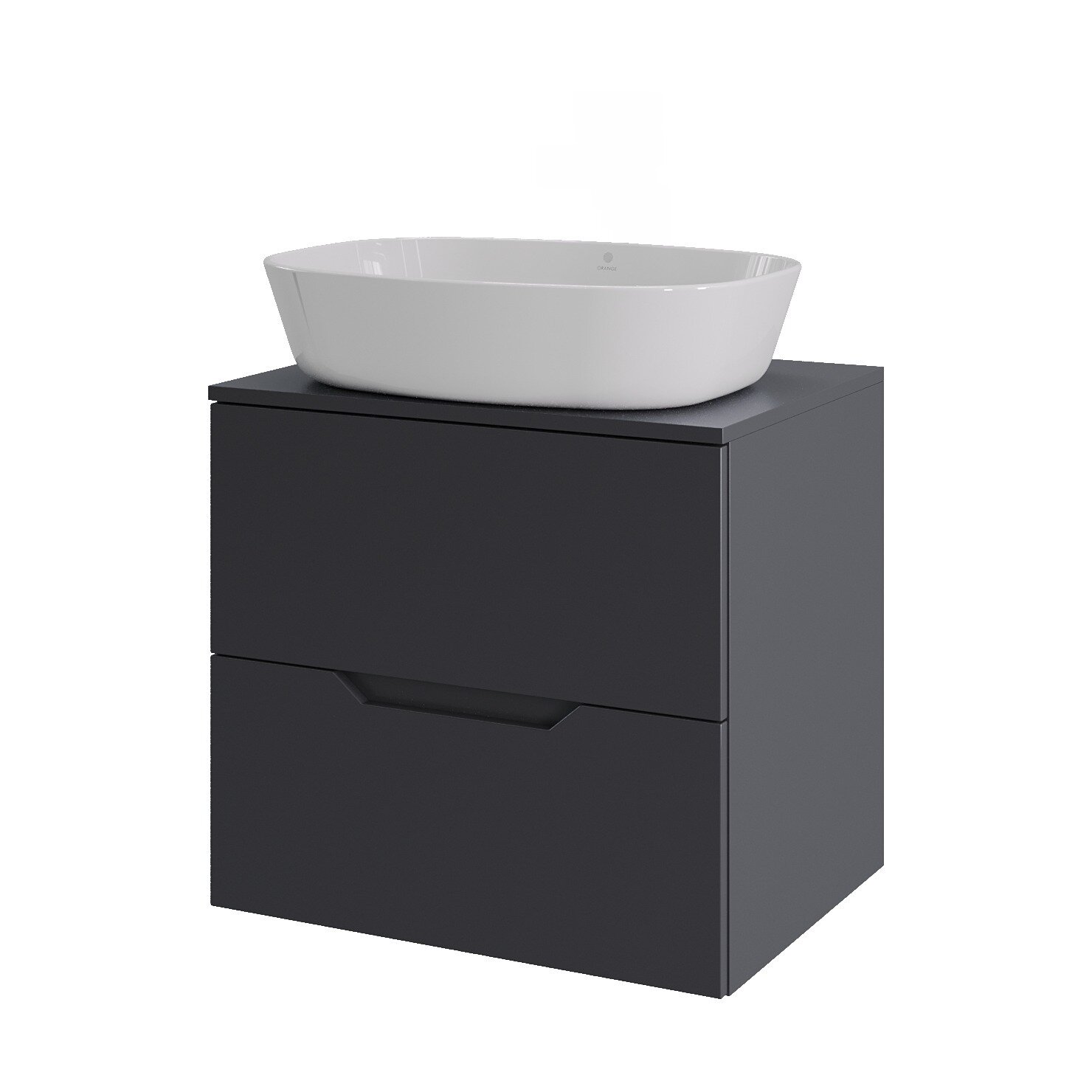 Изображение товара Тумба c раковиной Agger Свит SWE600ETGR-ST-8500W, 60 см, подвесная, столешница МДФ, цвет графит матовый
