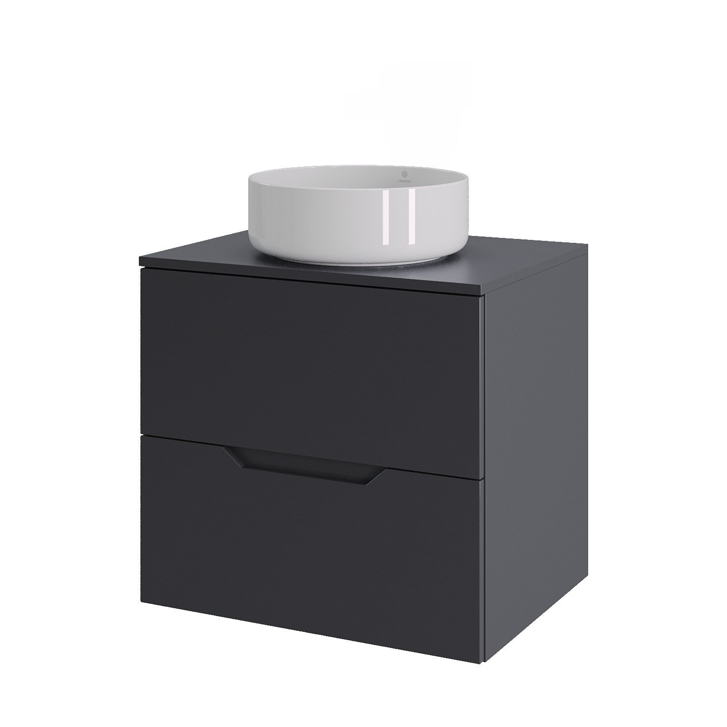 Изображение товара Тумба c раковиной Agger Свит SWE600ETGR-ST-9360W, 60 см, подвесная, столешница МДФ, цвет графит матовый Изображение товара Тумба c раковиной Agger Свит SWE600ETGR-ST-9360W, 60 см, подвесная, столешница МДФ, цвет графит матовый