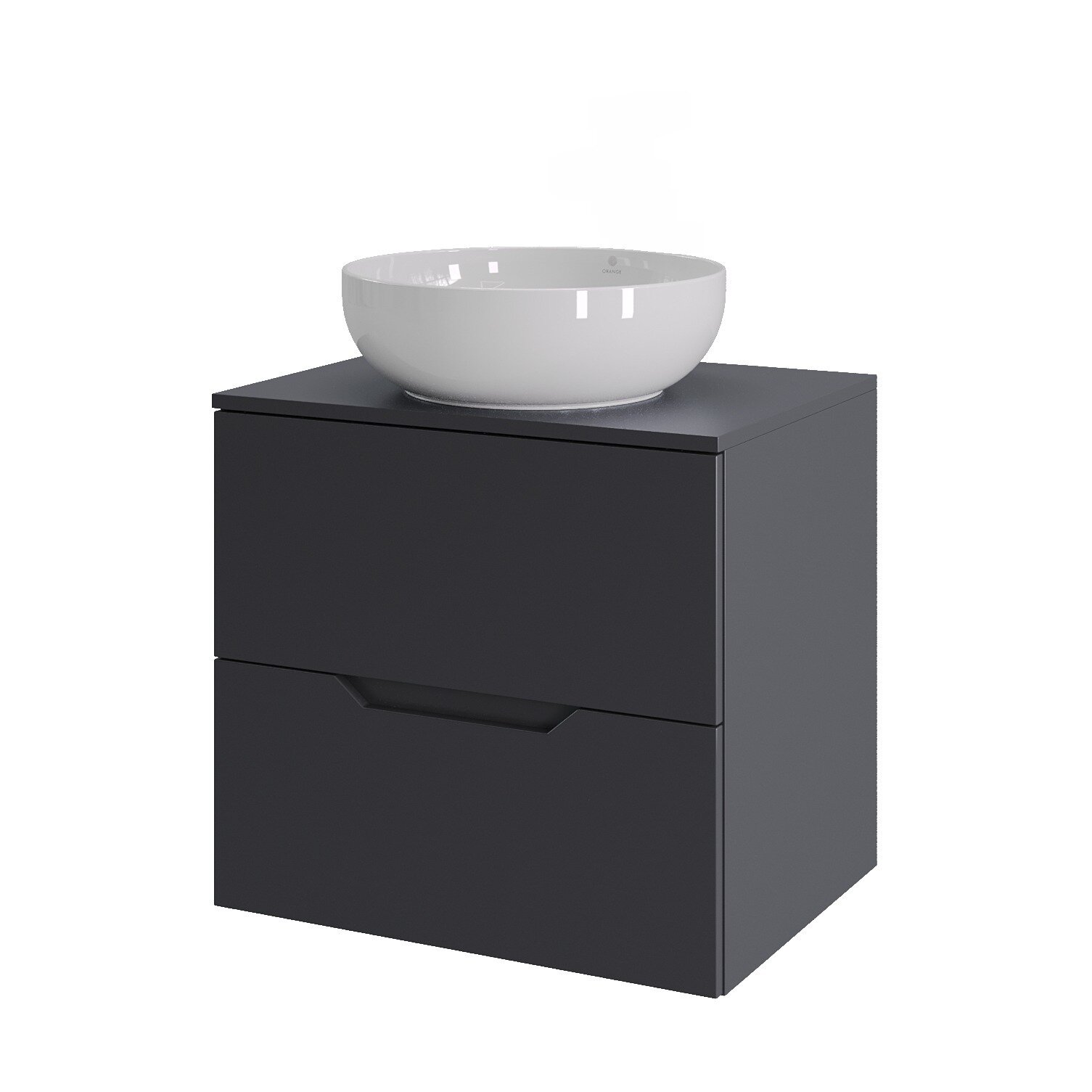 Изображение товара Тумба c раковиной Agger Свит SWE600ETGR-ST-7420W, 60 см, подвесная, столешница МДФ, цвет графит матовый