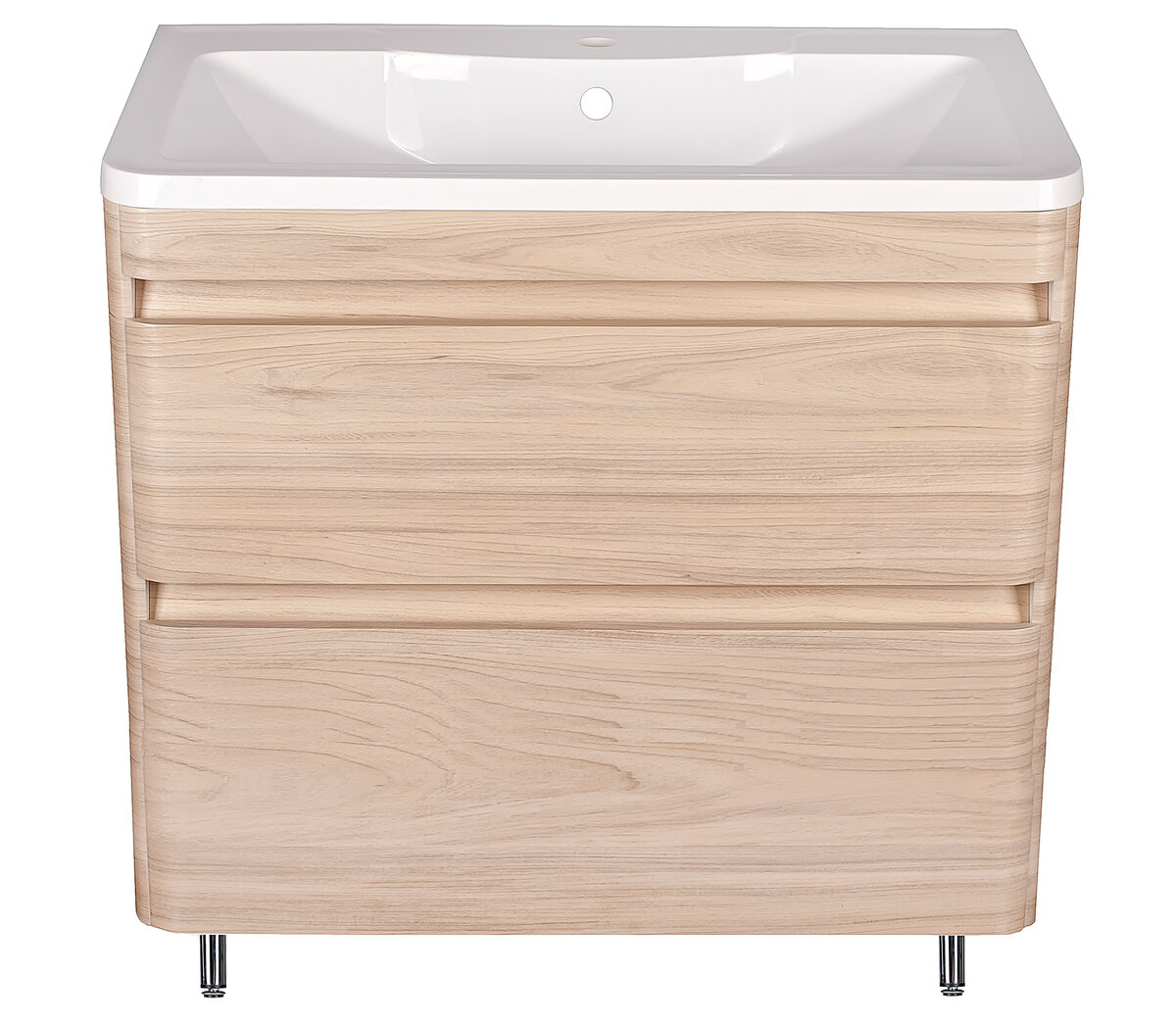 Изображение товара Тумба под раковину Style Line Атлантика 80 см МДФ ясень перламутр напольная