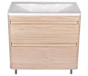 Изображение товара Тумба под раковину Style Line Атлантика 80 см МДФ ясень перламутр напольная