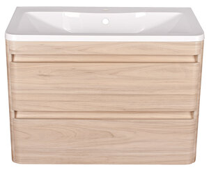Изображение товара Тумба под раковину Style Line Атлантика 80 Люкс Plus, подвесная, ясень перламутр