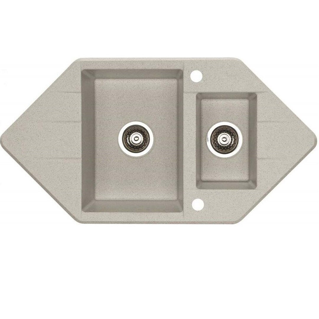 Изображение товара Мойка кухонная Alveus Cubo 80 A14 1054774, 92.5 х 50 см, искусственный камень, цвет серый Изображение товара Мойка кухонная Alveus Cubo 80 A14 1054774, 92.5 х 50 см, искусственный камень, цвет серый