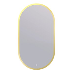 Изображение товара Зеркало DQ Мюнхен Классик DQMMUC9045CGLD, 90 x 45 см, LED-подсветка, сенсорный выключатель, цвет золото