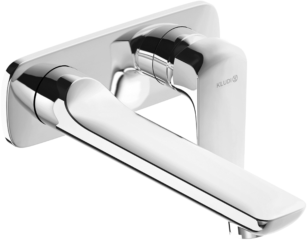 Изображение товара Смеситель для раковины Kludi Ameo 412450575 с фиксированным изливом и механическим управлением