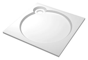Изображение товара Поддон душевой Cezares Tray TRAY-S-A-80-56-W, 80 х 80 см, белый, из искусственного камня
