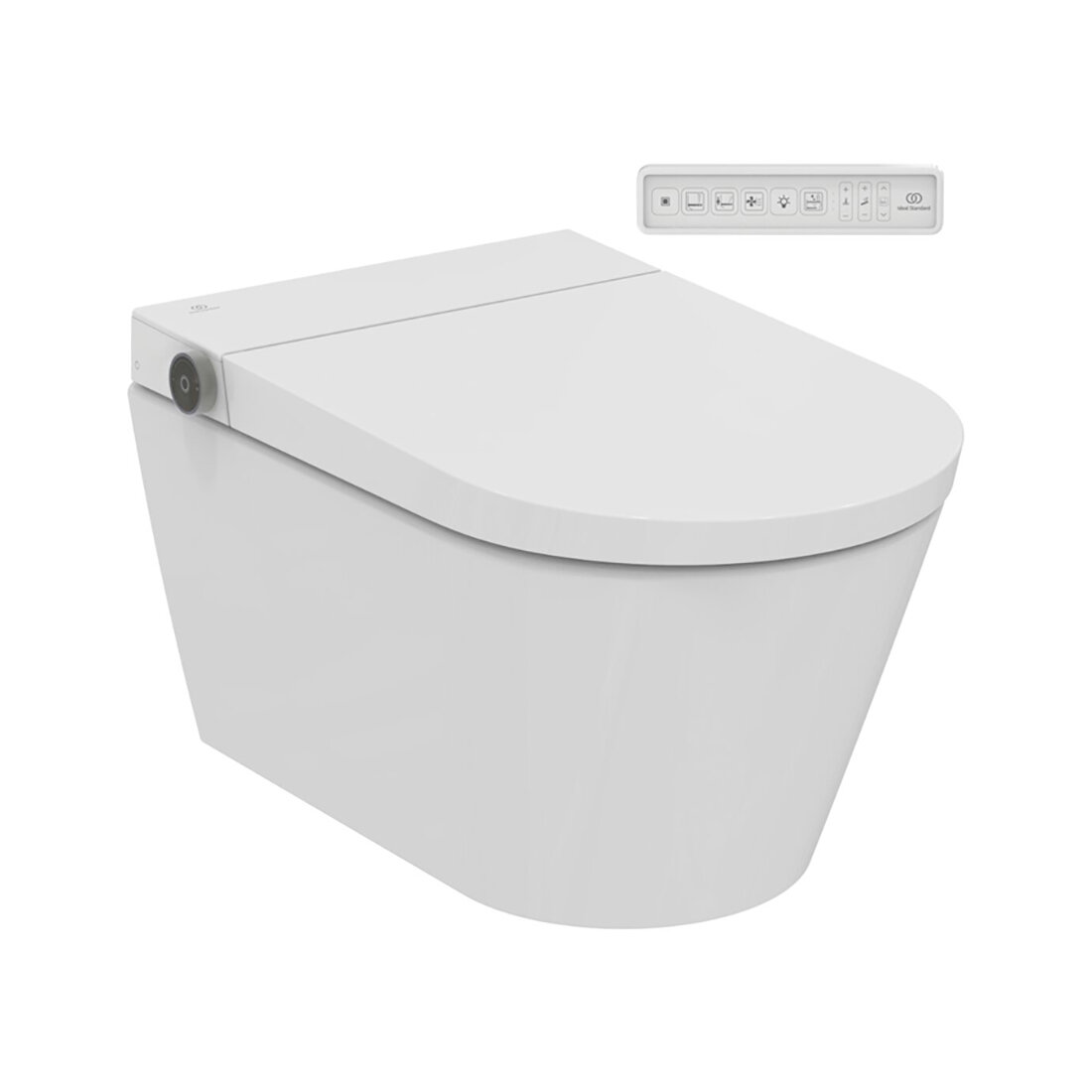Изображение товара Электронный подвесной унитаз Ideal Standard I.Life E K875501, безободковый, с функцией биде, крышка микролифт, цвет белый Изображение товара Электронный подвесной унитаз Ideal Standard I.Life E K875501, безободковый, с функцией биде, крышка микролифт, цвет белый