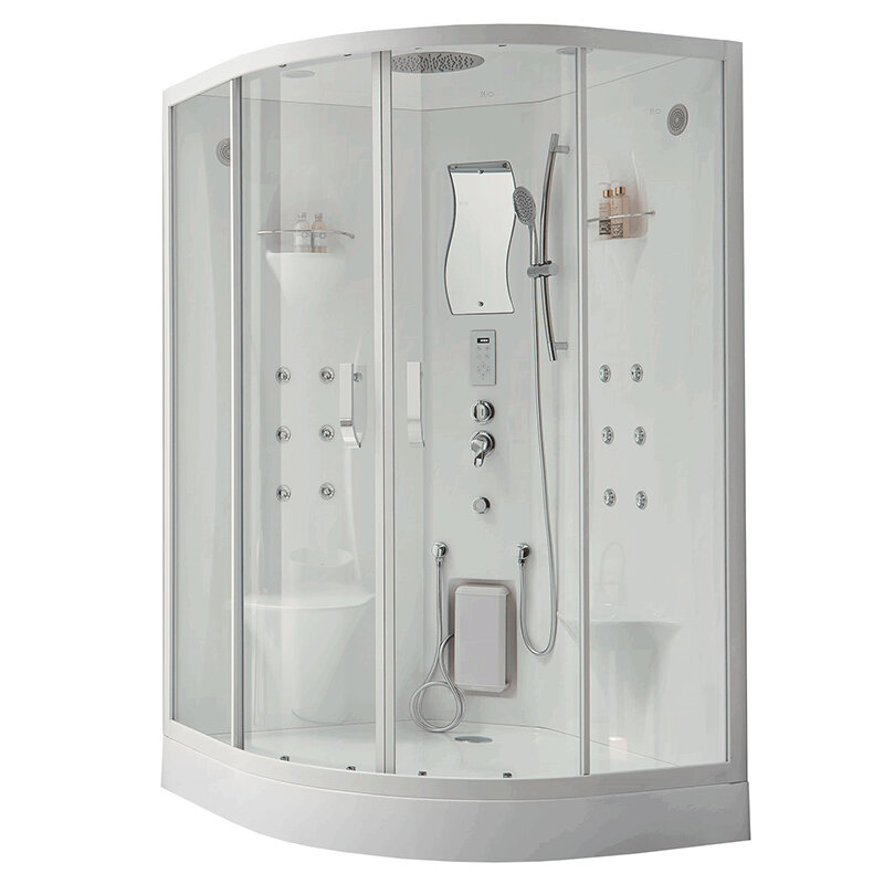 Изображение товара Душевая кабина SSWW WU108A с гидромассажем 120x120 см с крышей и радио
