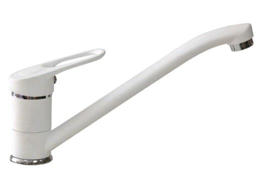 Изображение товара Смеситель для кухни Mixline ML-GS03 белый однорычажный поворотный излив