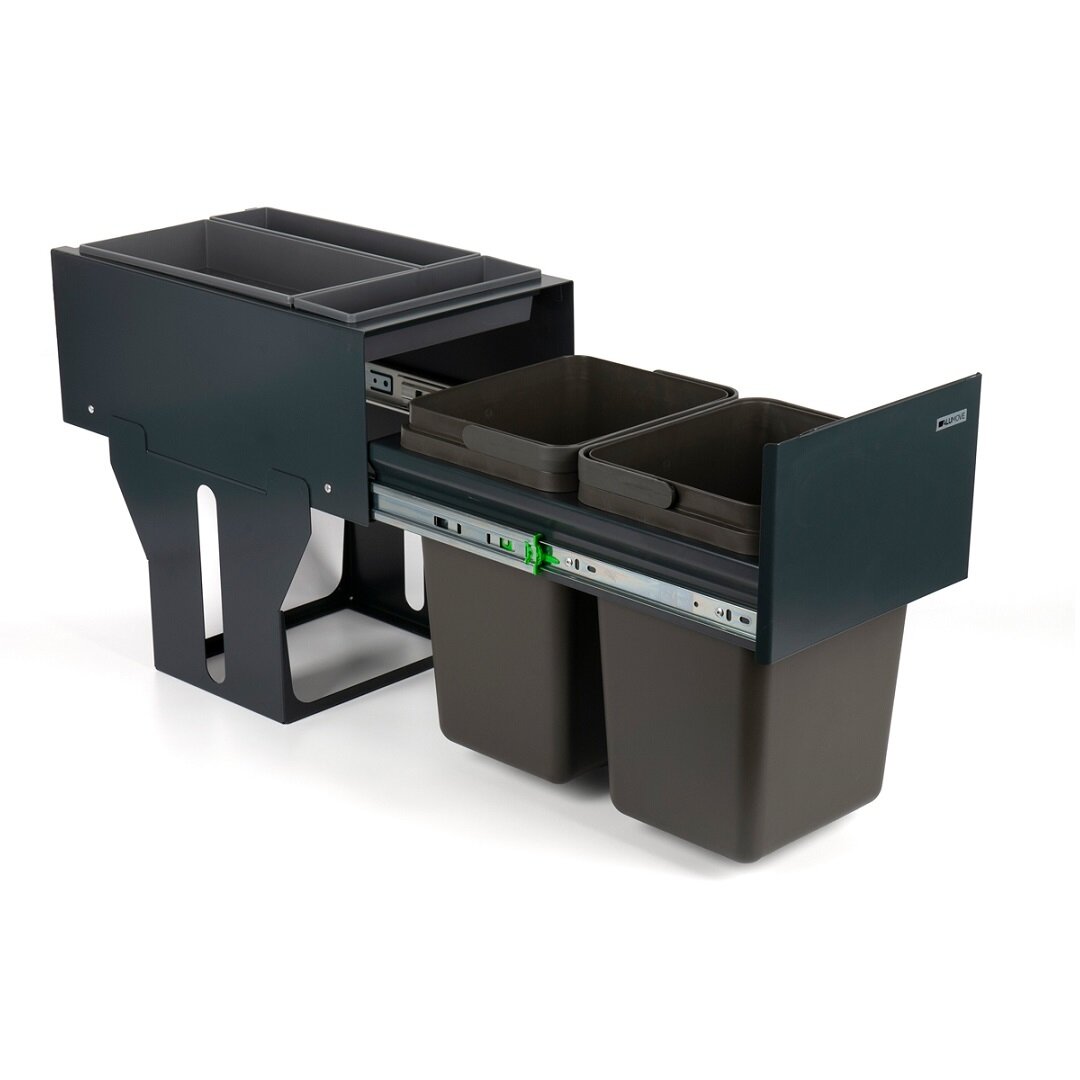 Изображение товара Система сортировки мусора Alveus Double 130001, 2 x 12 л, серый Изображение товара Система сортировки мусора Alveus Double 130001, 2 x 12 л, серый