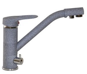 Изображение товара Смеситель для кухни 40к Mixline ML-GS05 (309), с выходом для питьевого фильтра, цвет - темно-серый