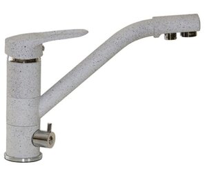 Изображение товара Смеситель для кухни 40к Mixline ML-GS05 (310), с выходом для питьевого фильтра, цвет - серый