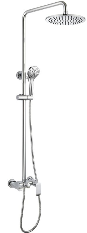Изображение товара Душевая система Bravat Pure F6335369CP-A-RUS с верхним и ручным душем, латунь и нержавеющая сталь