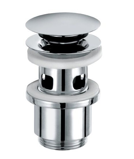 Изображение товара Донный клапан Kludi 1042405-00 для раковины с переливом хром нержавеющая сталь Германия