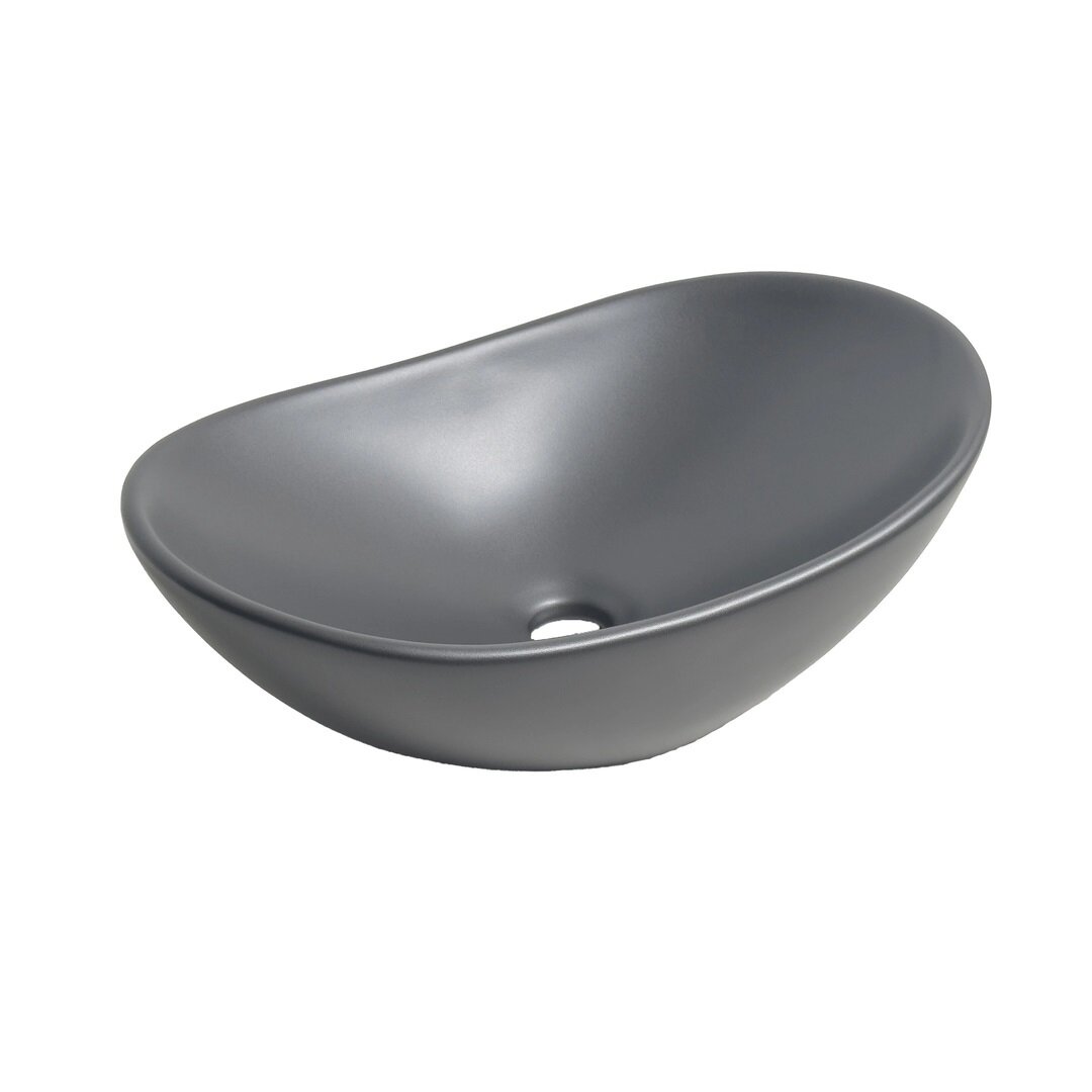 Изображение товара Раковина Gid Lago 9133gnm 53411, 50 см, накладная, керамика, серый матовый