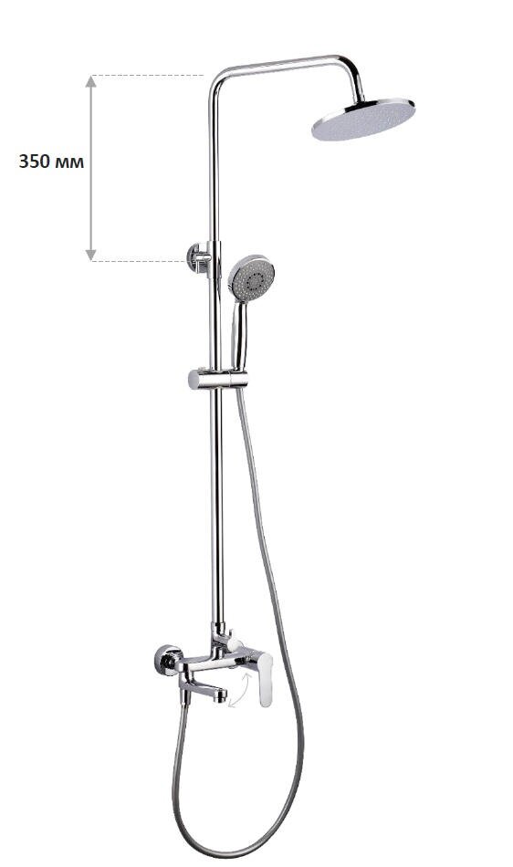 Изображение товара Душевая система Aquanet Passion R3 212273 с верхним душем 20 см хром