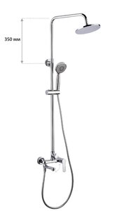 Изображение товара Душевая система Aquanet Passion R3 212273, с круглым верхним душем 20 см, хром