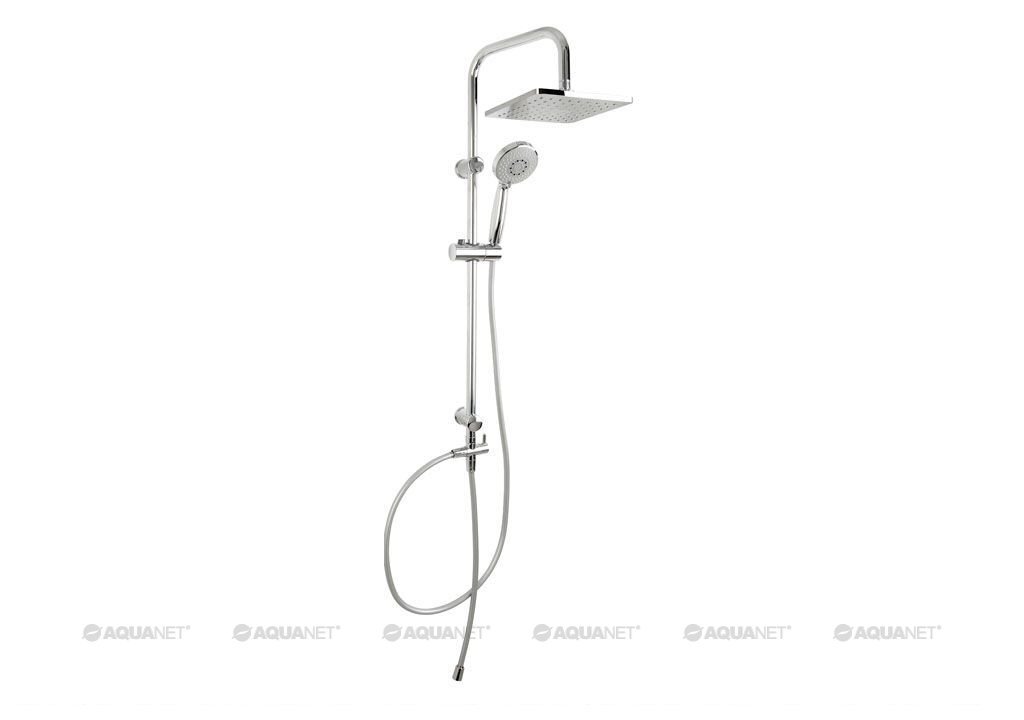 Изображение товара Душевой гарнитур Aquanet Passion S 212271, с квадратным верхним душем 20 см, 3 режима струи, хром